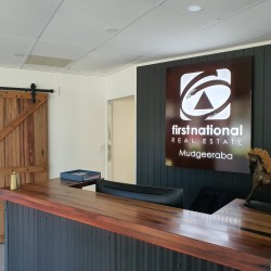 Sign Light Box Corten First National